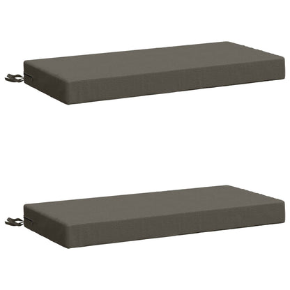 vidaXL 2-Piece Bench Cushions SOEST 2 pcs 100% Polyester Grey