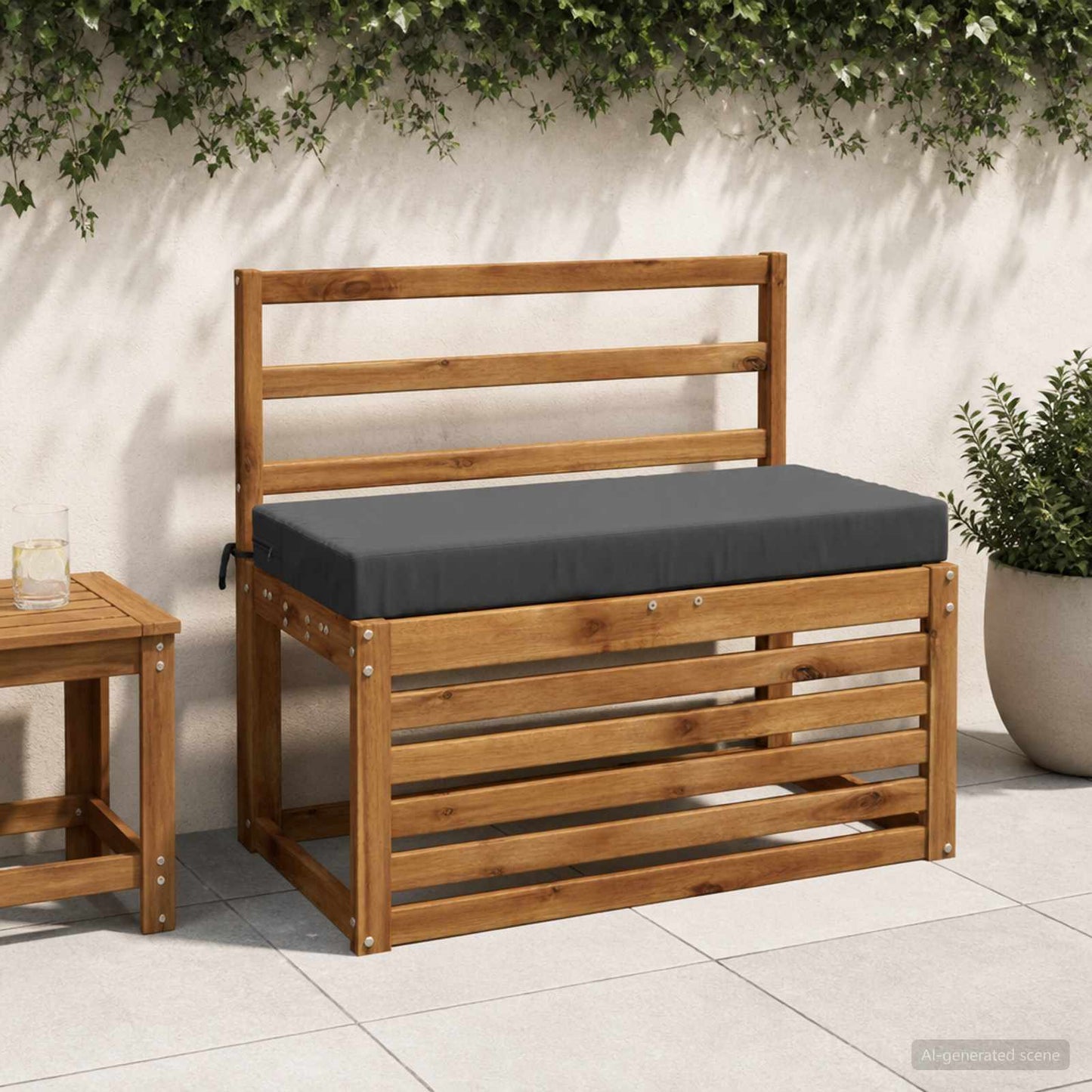 vidaXL 2-Piece Bench Cushions SOEST 2 pcs 100% Polyester Anthracite