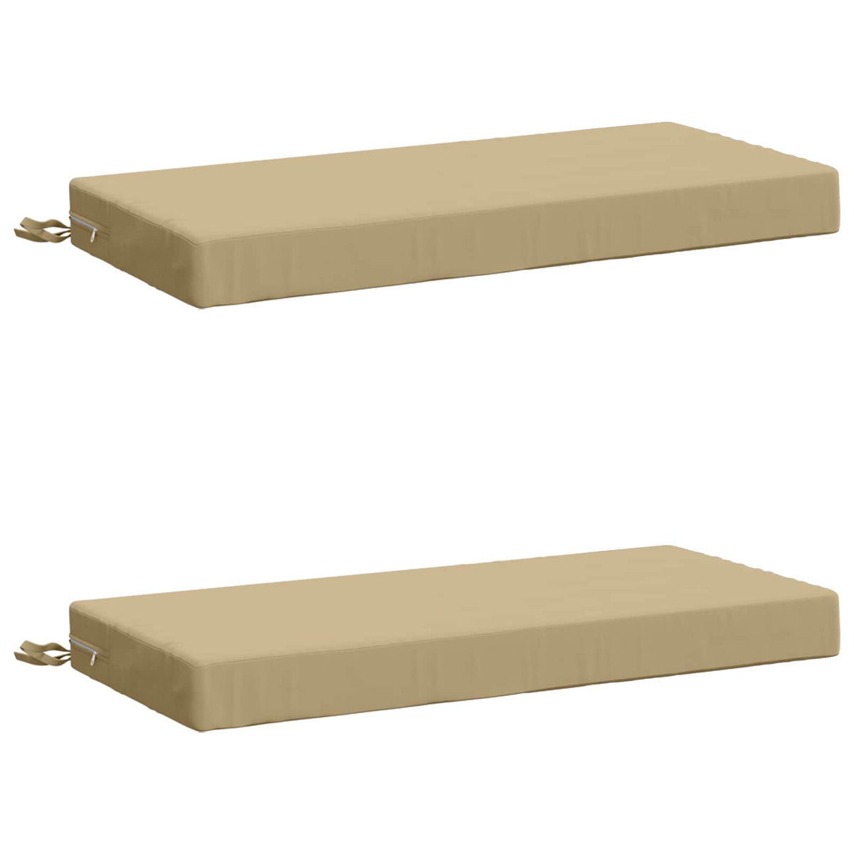 vidaXL 2-Piece Bench Cushions SOEST 2 pcs 100% Polyester Beige