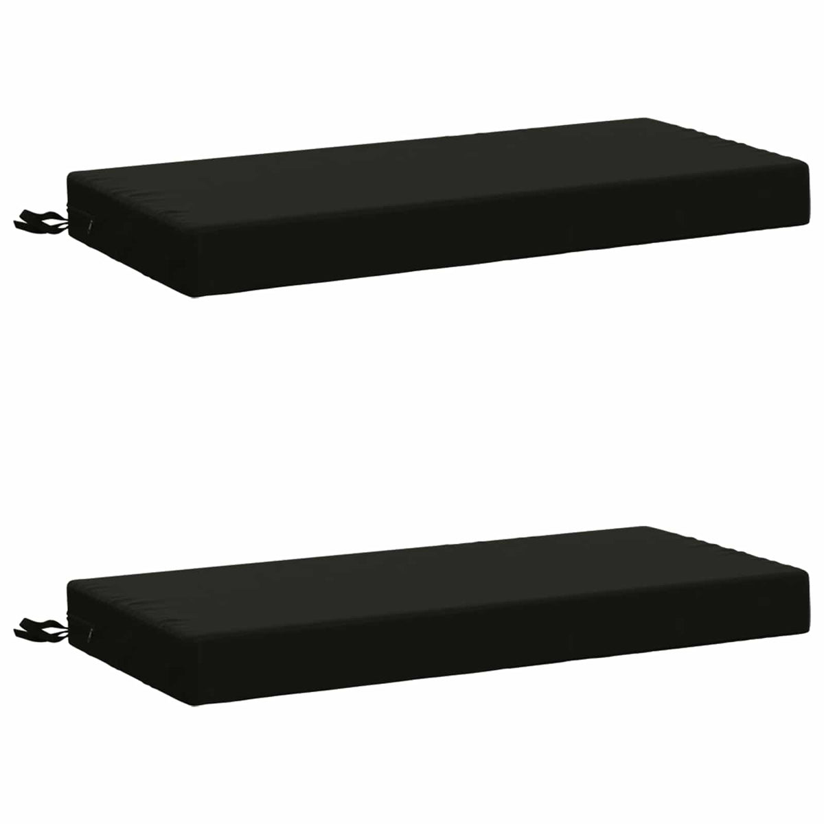 vidaXL 2-Piece Bench Cushions SOEST 2 pcs 100% Polyester Black
