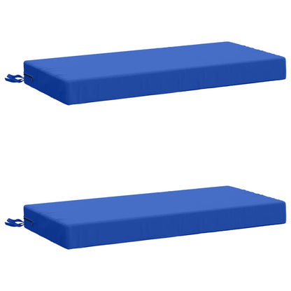 vidaXL 2-Piece Bench Cushions SOEST 2 pcs 100% Polyester Royal Blue