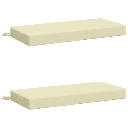 vidaXL 2-Piece Bench Cushions SOEST 2 pcs 100% Polyester Cream