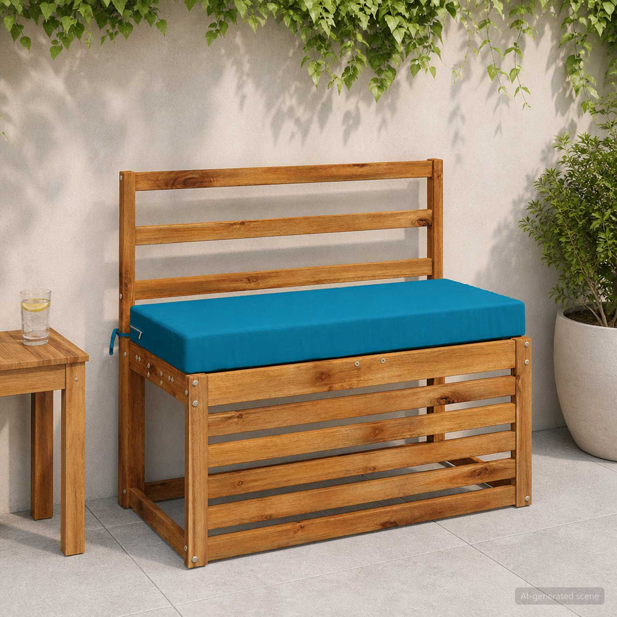 vidaXL 2-Piece Bench Cushions SOEST 2 pcs 100% Polyester Light Blue