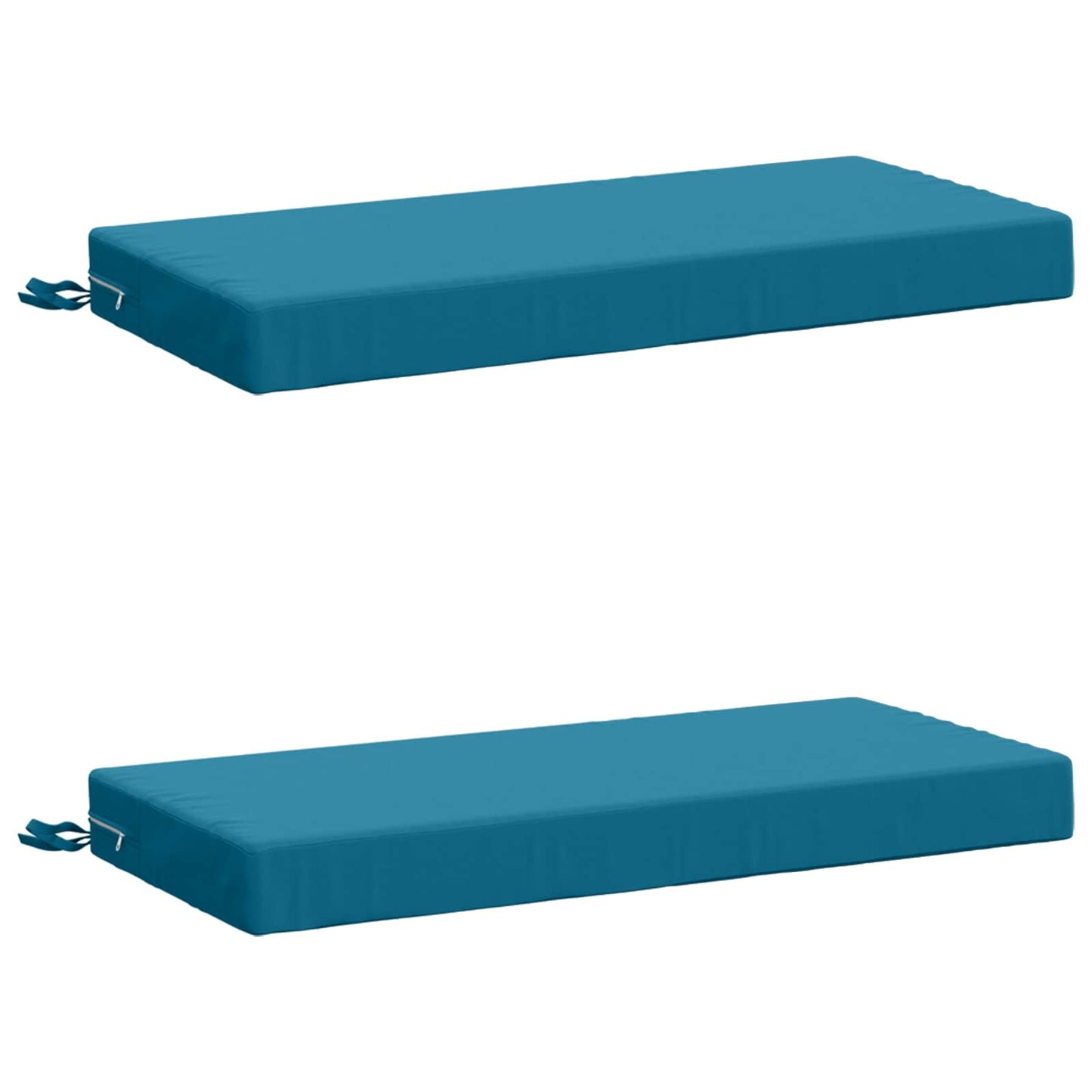 vidaXL 2-Piece Bench Cushions SOEST 2 pcs 100% Polyester Light Blue