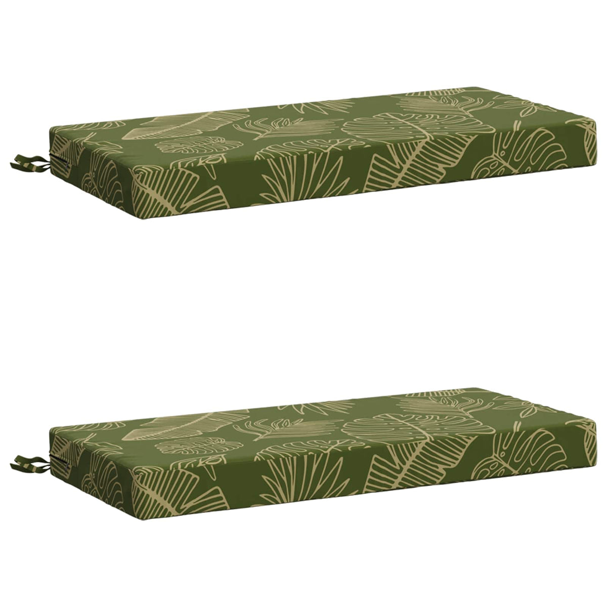 vidaXL 2-Piece Bench Cushions SOEST 2 pcs 100% Polyester Leaf Design