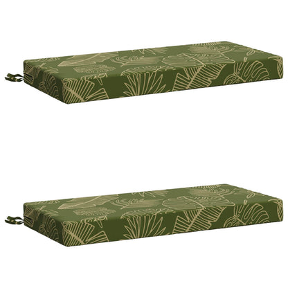 vidaXL 2-Piece Bench Cushions SOEST 2 pcs 100% Polyester Leaf Design