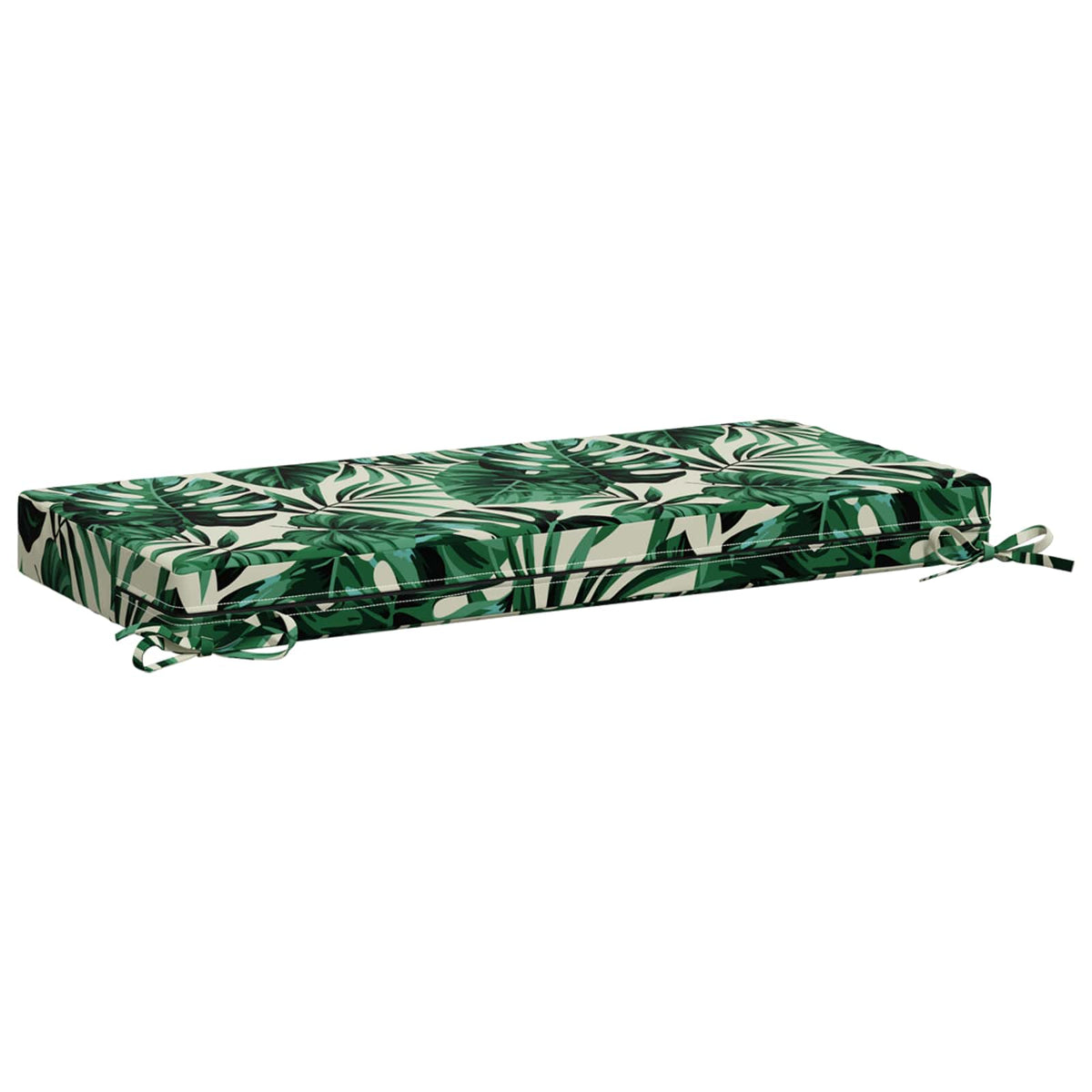 vidaXL Bench Cushion SOEST 100% Polyester Leaf Pattern 60 x 40 x 8 cm