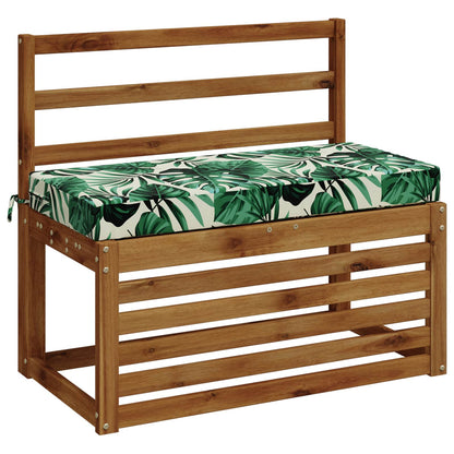 vidaXL Bench Cushion SOEST 100% Polyester Leaf Pattern 60 x 40 x 8 cm