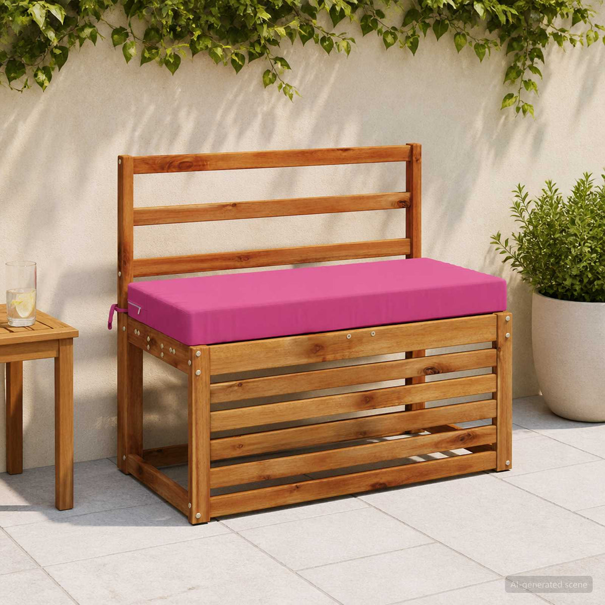 vidaXL 2-Piece Bench Cushions SOEST 2 pcs 100% Polyester Pink