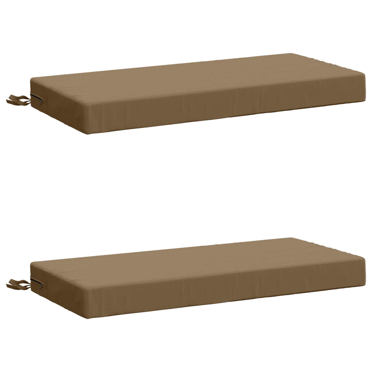 vidaXL 2-Piece Bench Cushions SOEST 2 pcs 100% Polyester Taupe