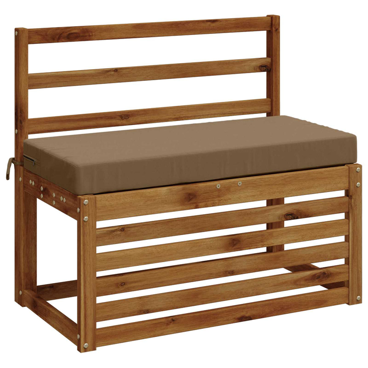 vidaXL 2-Piece Bench Cushions SOEST 2 pcs 100% Polyester Taupe