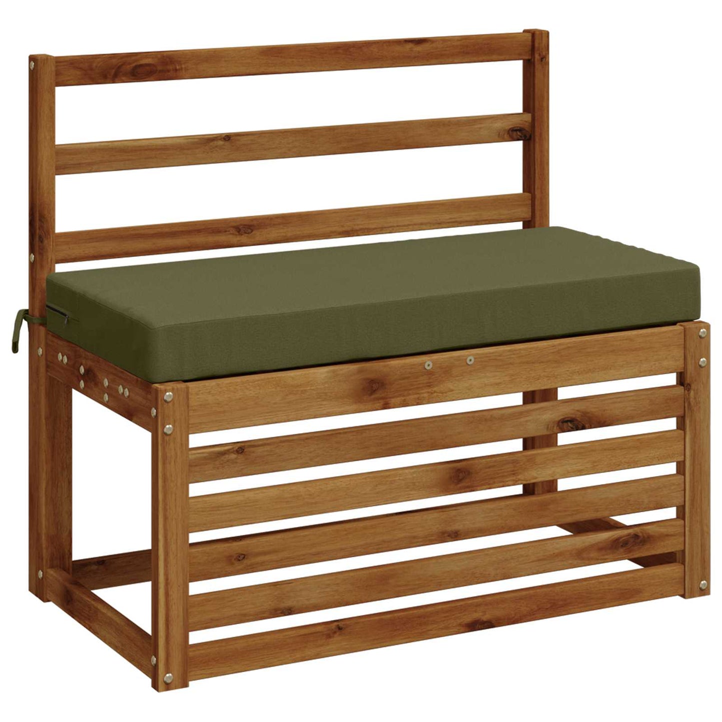 vidaXL Bench Cushion SOEST 100% Polyester Olive Green 80 x 40 x 8 cm