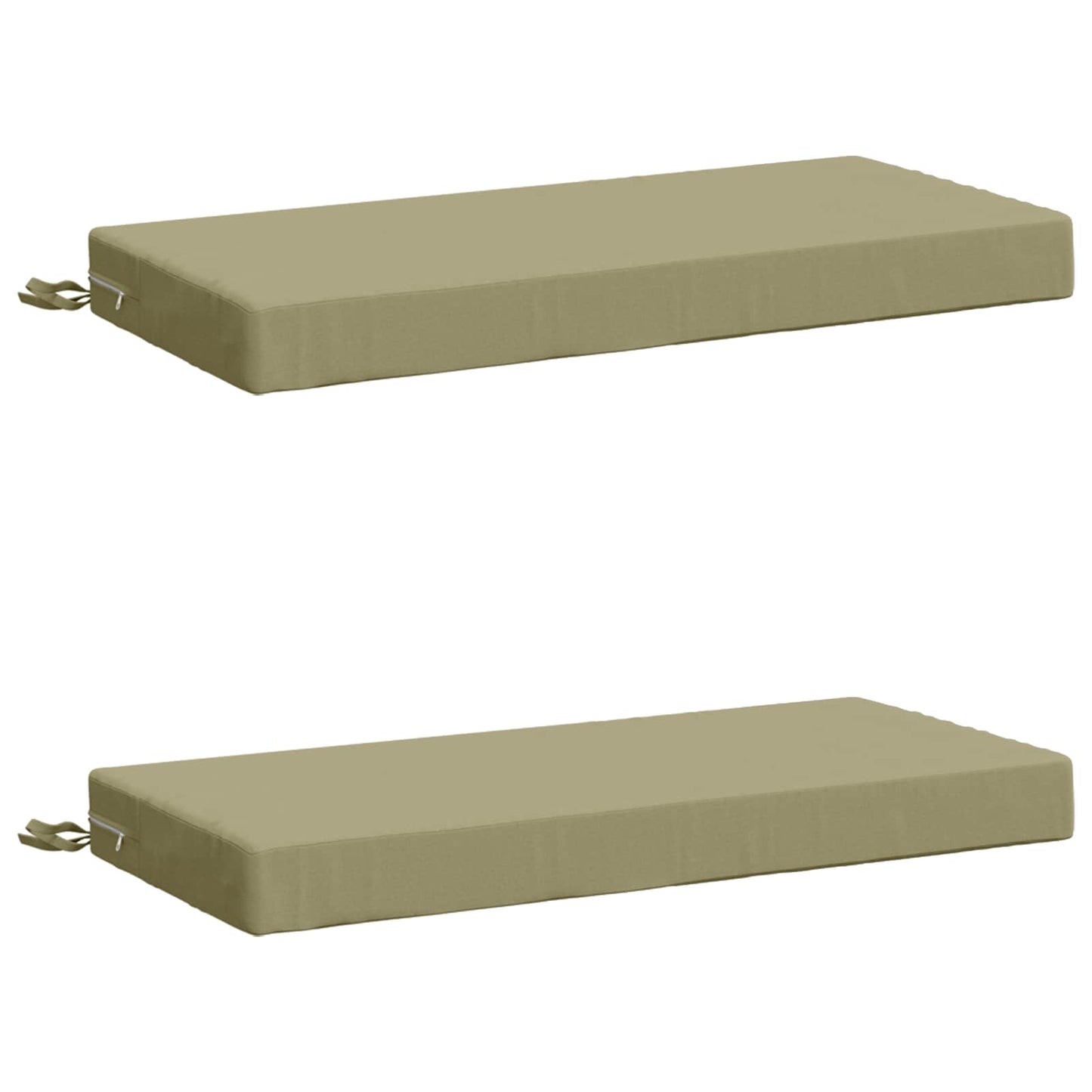 vidaXL 2-Piece Bench Cushions SOEST 2 pcs 100% Polyester Light Green