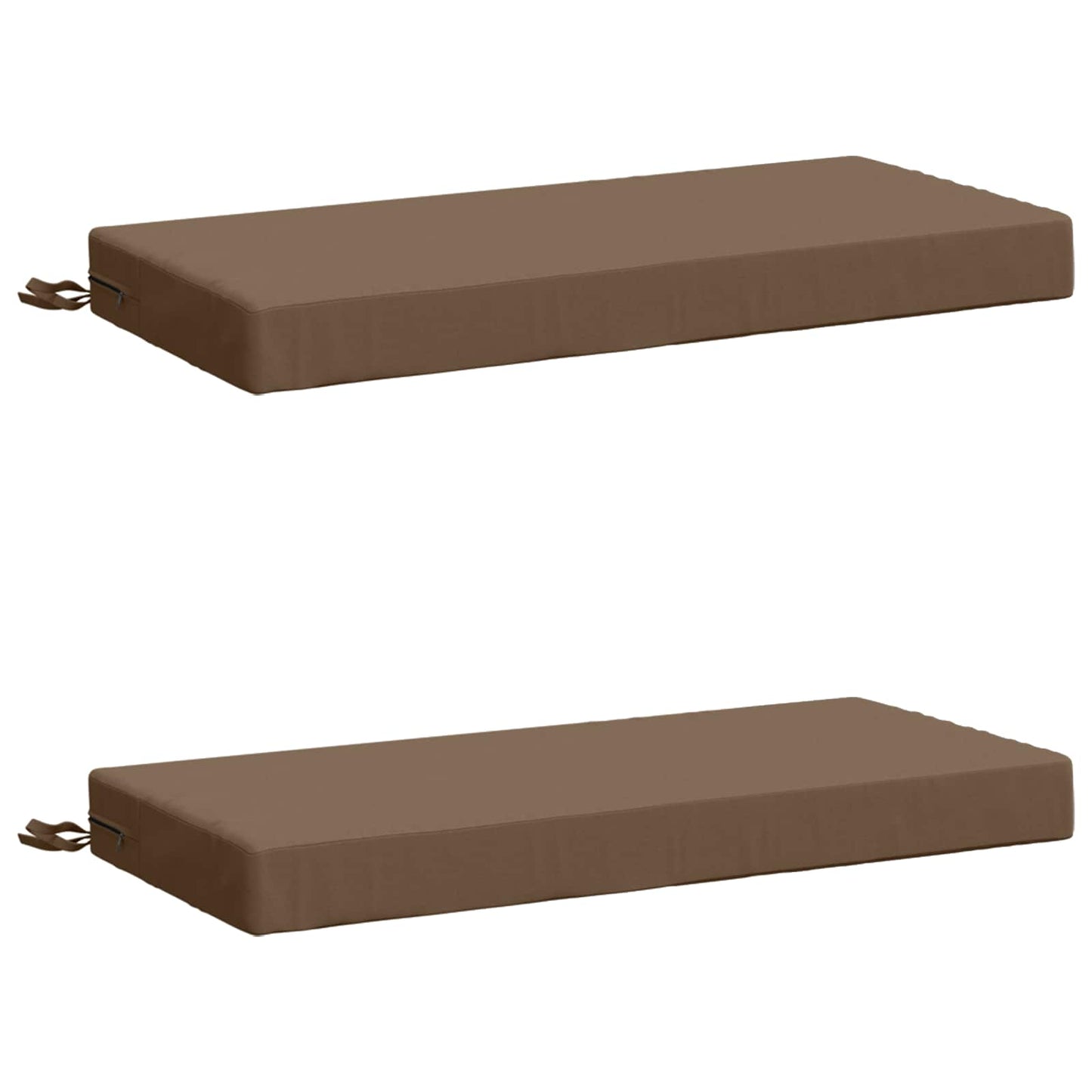 vidaXL 2-Piece Bench Cushions SOEST 2 pcs 100% Polyester Taupe