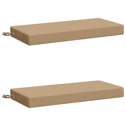 vidaXL 2-Piece Bench Cushions SOEST 2 pcs 100% Polyester Sand