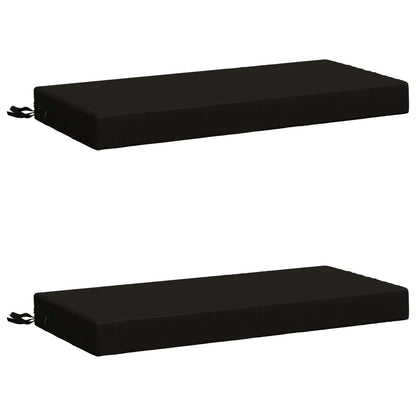 vidaXL 2-Piece Bench Cushions SOEST 2 pcs 100% Polyester Black