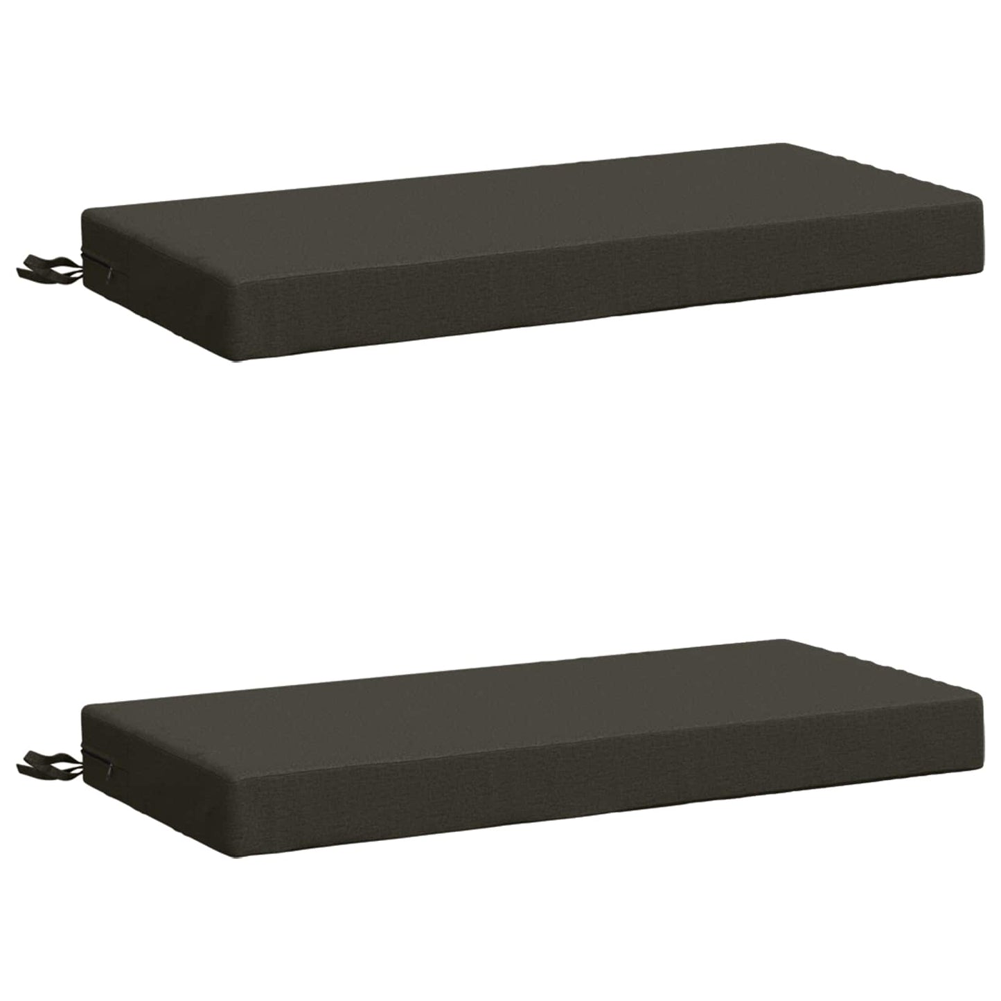vidaXL 2-Piece Bench Cushions SOEST 2 pcs 100% Polyester Anthracite