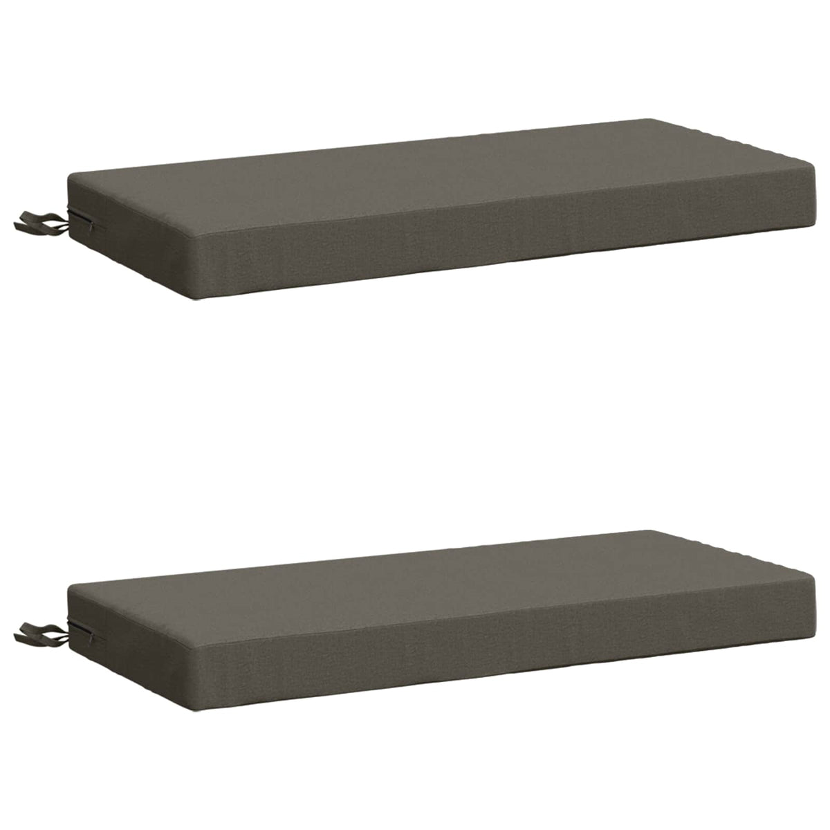 vidaXL 2-Piece Bench Cushions SOEST 2 pcs 100% Polyester Grey