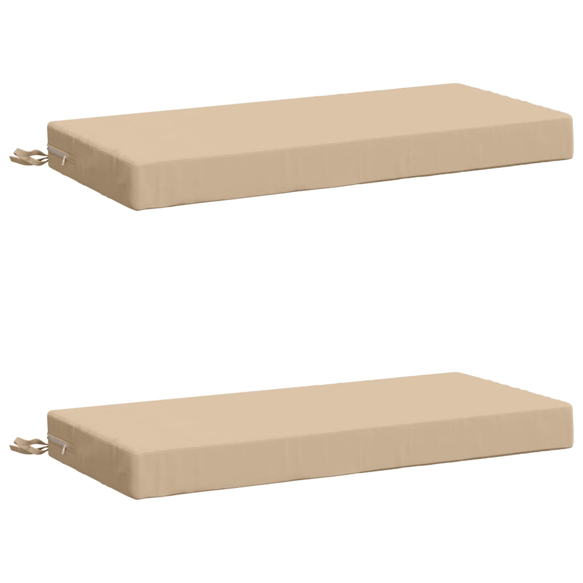 vidaXL 2-Piece Bench Cushions SOEST 2 pcs 100% Polyester Cream