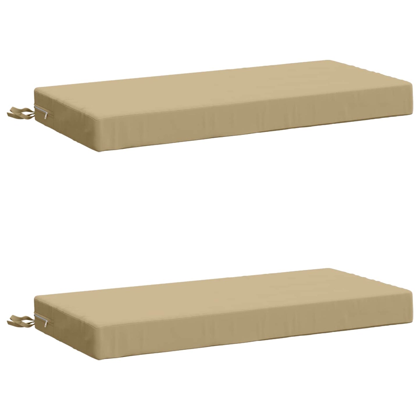 vidaXL 2-Piece Bench Cushions SOEST 2 pcs 100% Polyester Beige