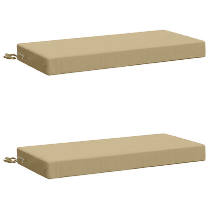 vidaXL 2-Piece Bench Cushions SOEST 2 pcs 100% Polyester Beige