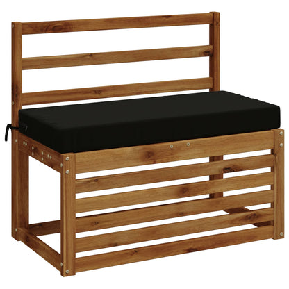 vidaXL Bench Cushion SOEST 100% Polyester Black 80 x 40 x 8 cm