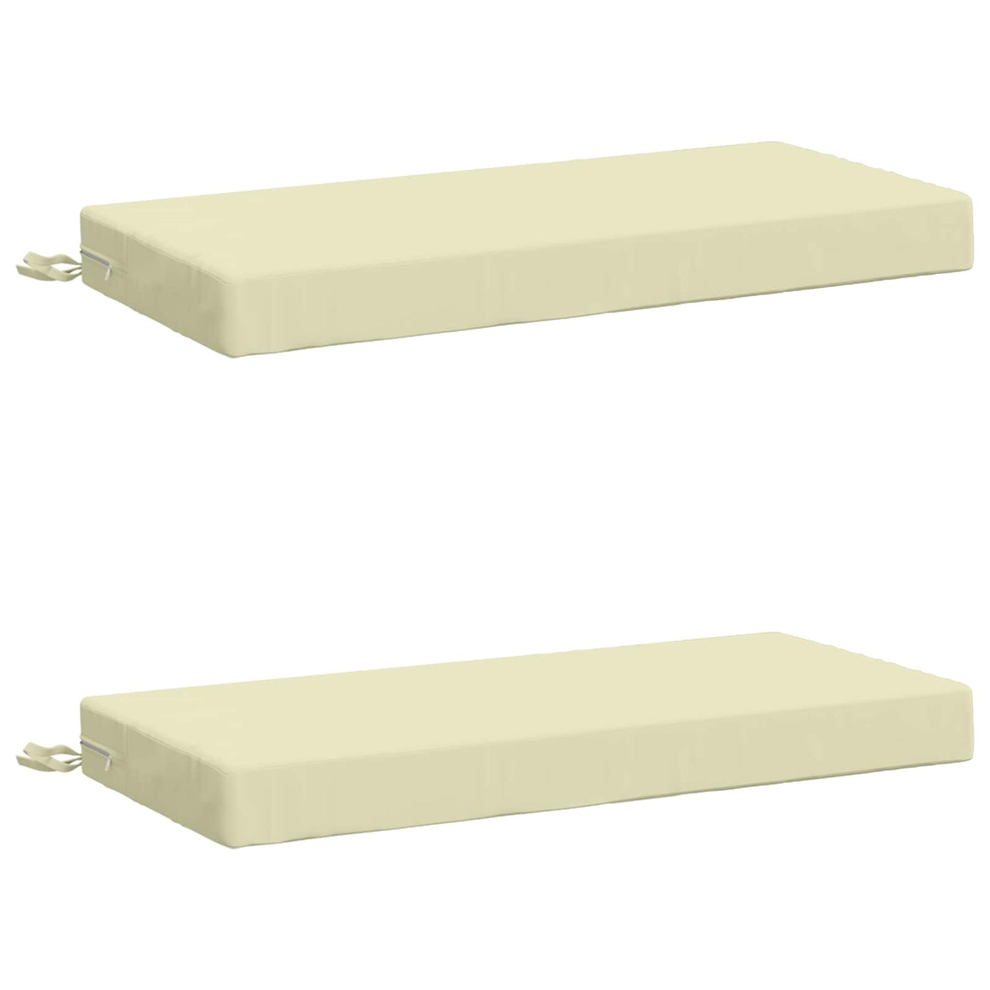 vidaXL 2-Piece Bench Cushions SOEST 2 pcs 100% Polyester Cream