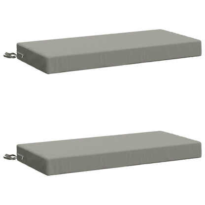 vidaXL 2-Piece Bench Cushions SOEST 2 pcs 100% Polyester Grey