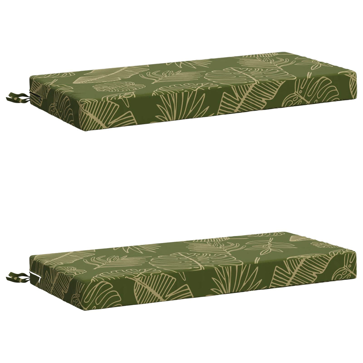 vidaXL 2-Piece Bench Cushions SOEST 2 pcs 100% Polyester Leaf Design