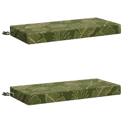 vidaXL 2-Piece Bench Cushions SOEST 2 pcs 100% Polyester Leaf Design