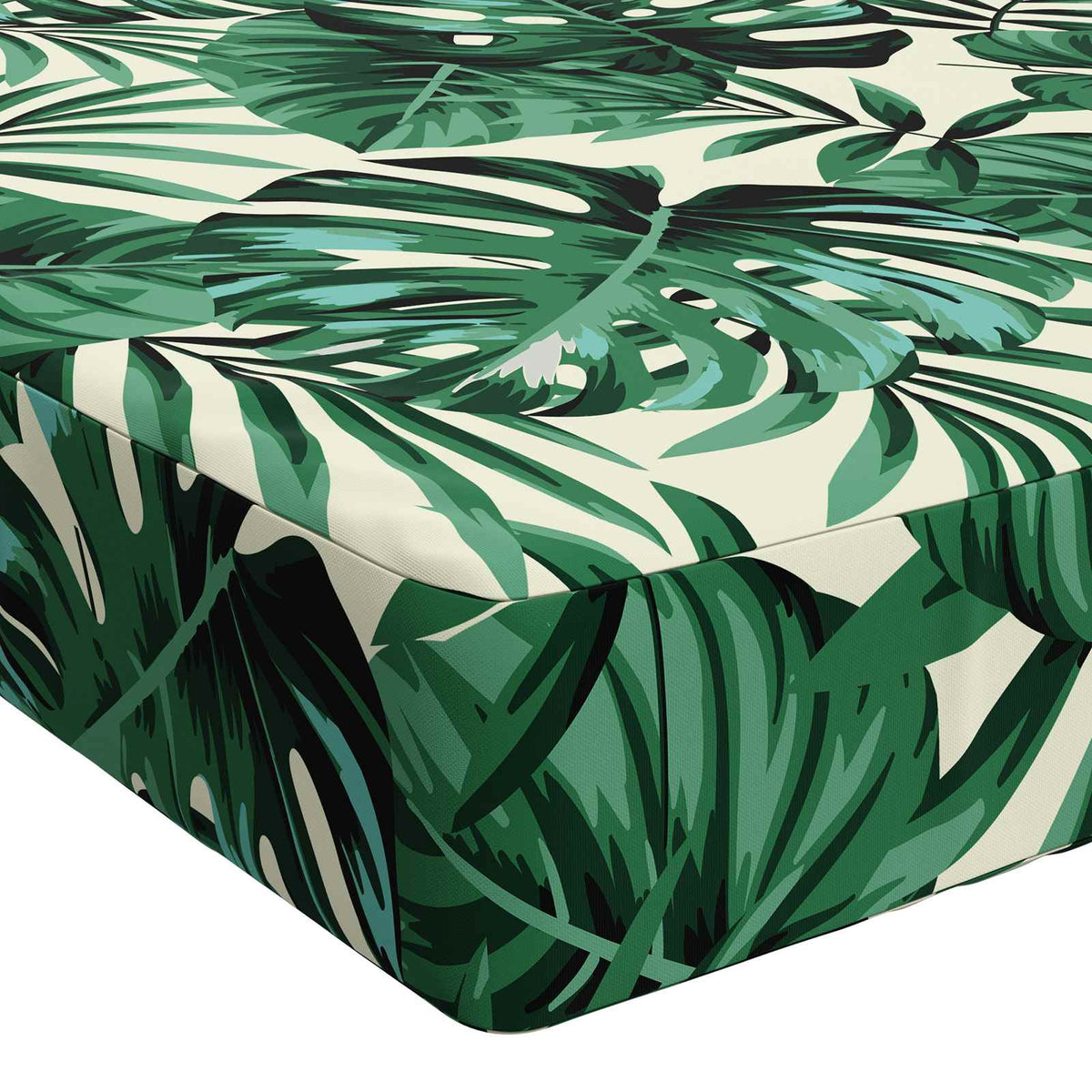 vidaXL Bench Cushion SOEST 100% Polyester Leaf Pattern 80 x 40 x 8 cm
