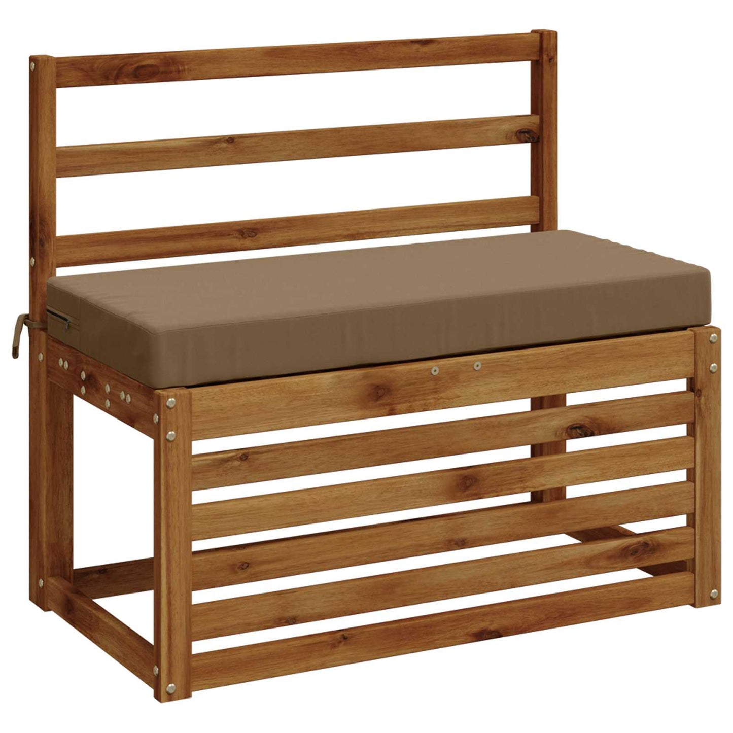 vidaXL Bench Cushion SOEST 100% Polyester Taupe 80 x 40 x 8 cm