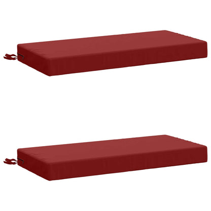 vidaXL 2-Piece Bench Cushions SOEST 2 pcs 100% Polyester Wine Red