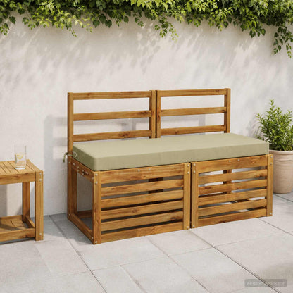 vidaXL 2-Piece Bench Cushions SOEST 2 pcs 100% Polyester Light Green