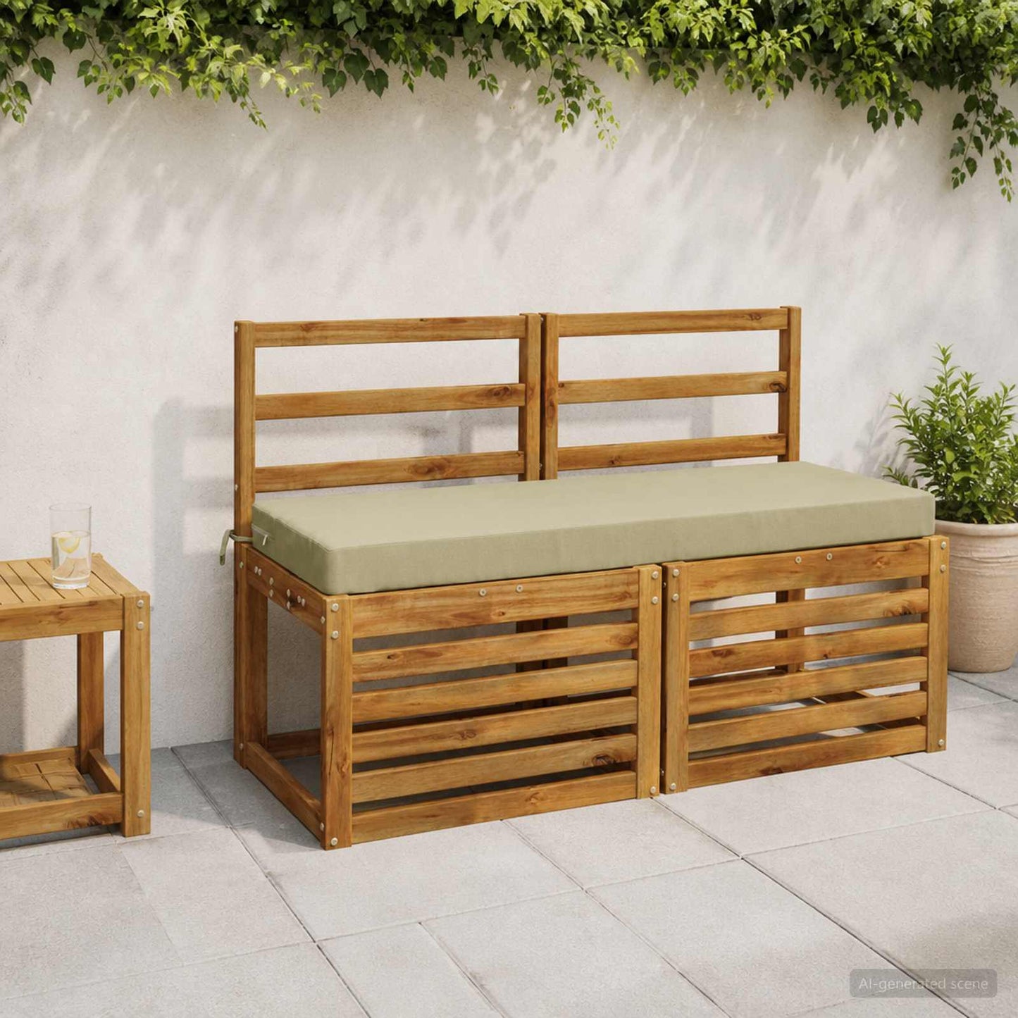 vidaXL Bench Cushion SOEST 100% Polyester Light Green 100 x 40 x 8 cm