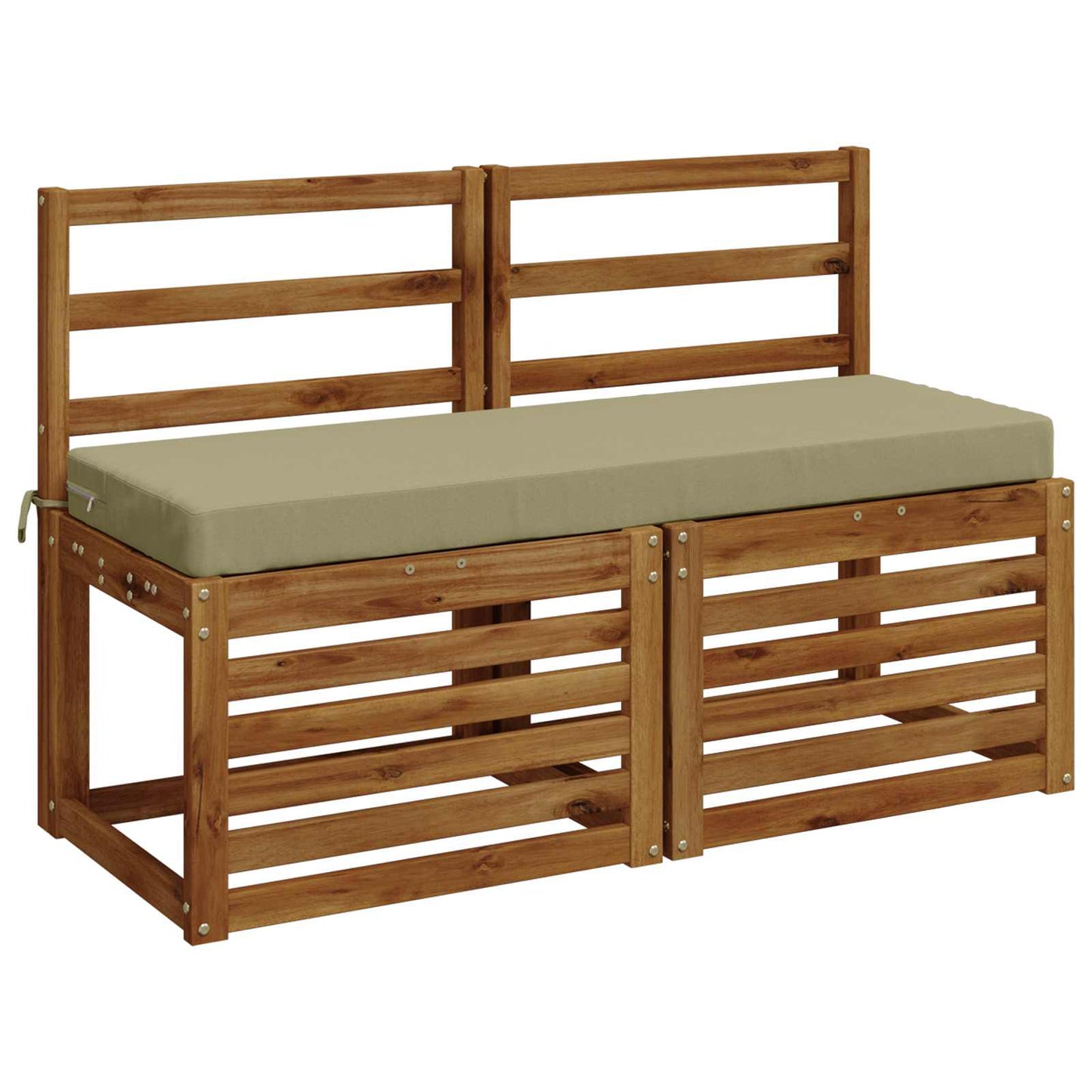 vidaXL 2-Piece Bench Cushions SOEST 2 pcs 100% Polyester Light Green