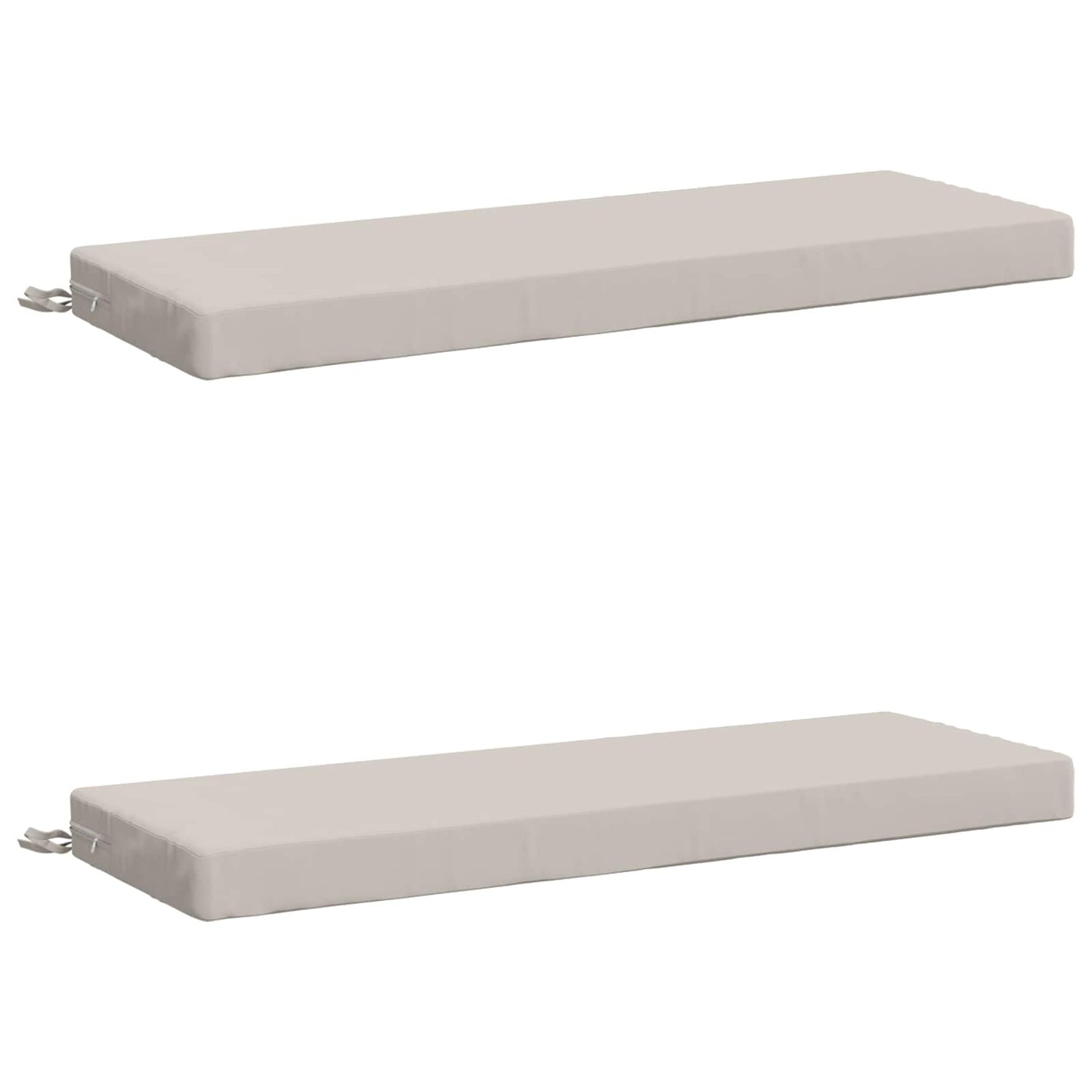 vidaXL 2-Piece Bench Cushions SOEST 2 pcs 100% Polyester White