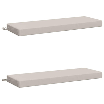 vidaXL 2-Piece Bench Cushions SOEST 2 pcs 100% Polyester White