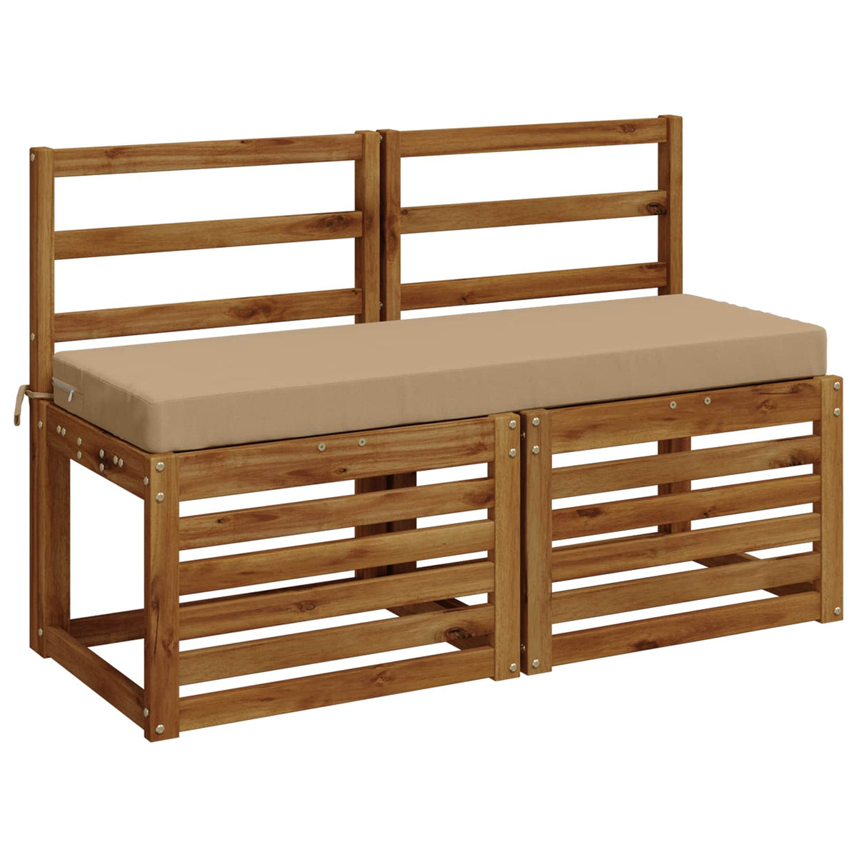vidaXL Bench Cushion SOEST 100% Polyester Sand 100 x 40 x 8 cm