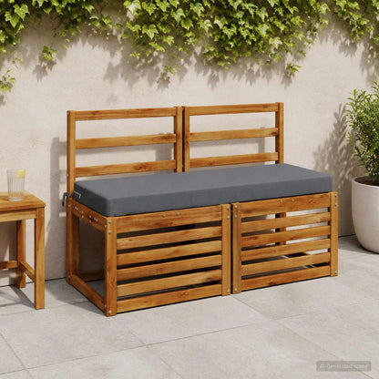 vidaXL Bench Cushion SOEST 100% Polyester Blue 110 x 40 x 8 cm