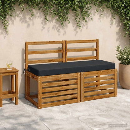 vidaXL 2-Piece Bench Cushions SOEST 2 pcs 100% Polyester Dark Blue
