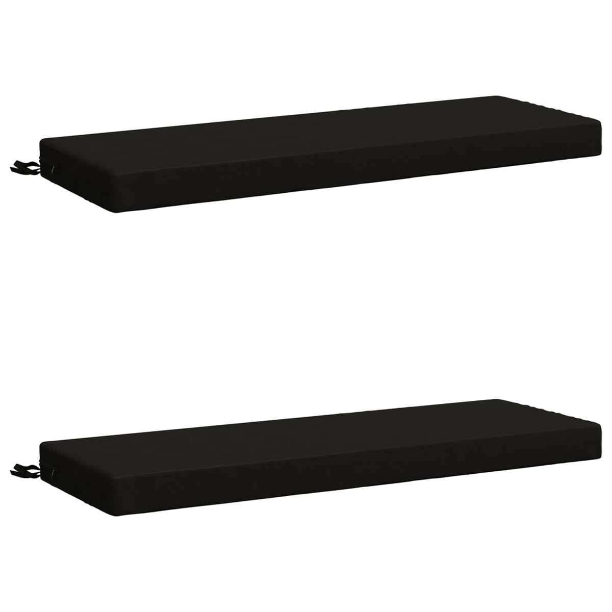 vidaXL 2-Piece Bench Cushions SOEST 2 pcs 100% Polyester Black