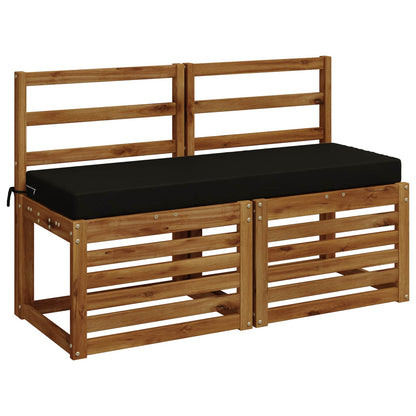 vidaXL 2-Piece Bench Cushions SOEST 2 pcs 100% Polyester Black