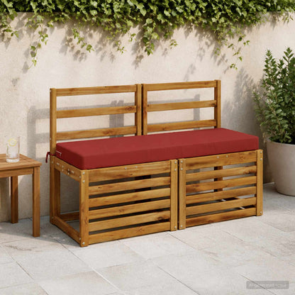 vidaXL 2-Piece Bench Cushions SOEST 2 pcs 100% Polyester Red