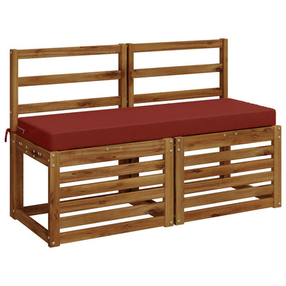 vidaXL 2-Piece Bench Cushions SOEST 2 pcs 100% Polyester Red