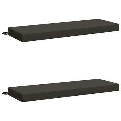 vidaXL 2-Piece Bench Cushions SOEST 2 pcs 100% Polyester Anthracite