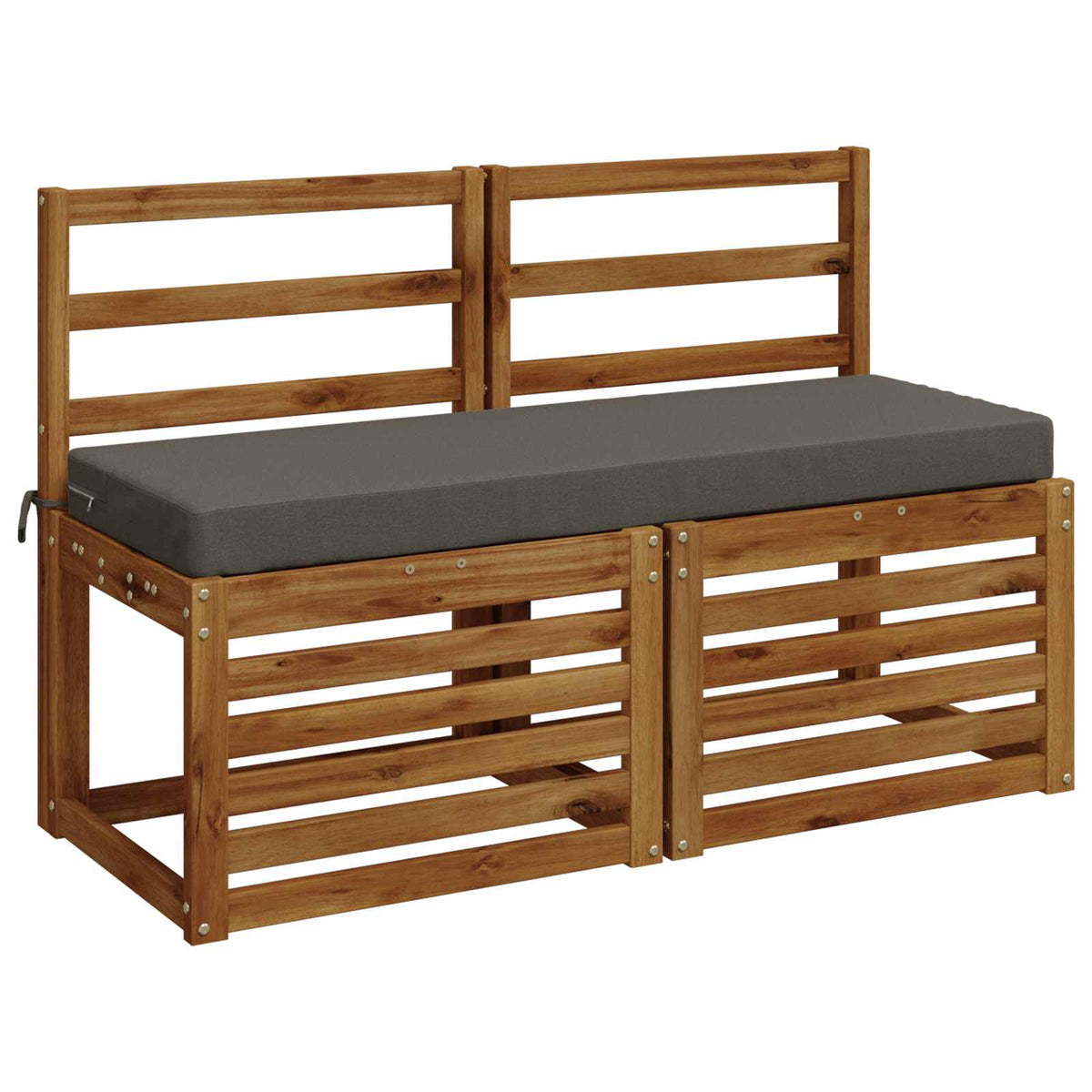 vidaXL Bench Cushion SOEST 100% Polyester Grey 100 x 40 x 8 cm