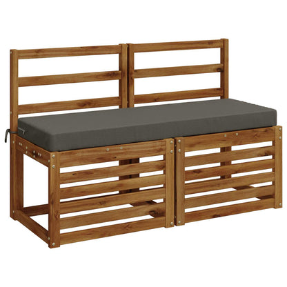 vidaXL Bench Cushion SOEST 100% Polyester Grey 100 x 40 x 8 cm