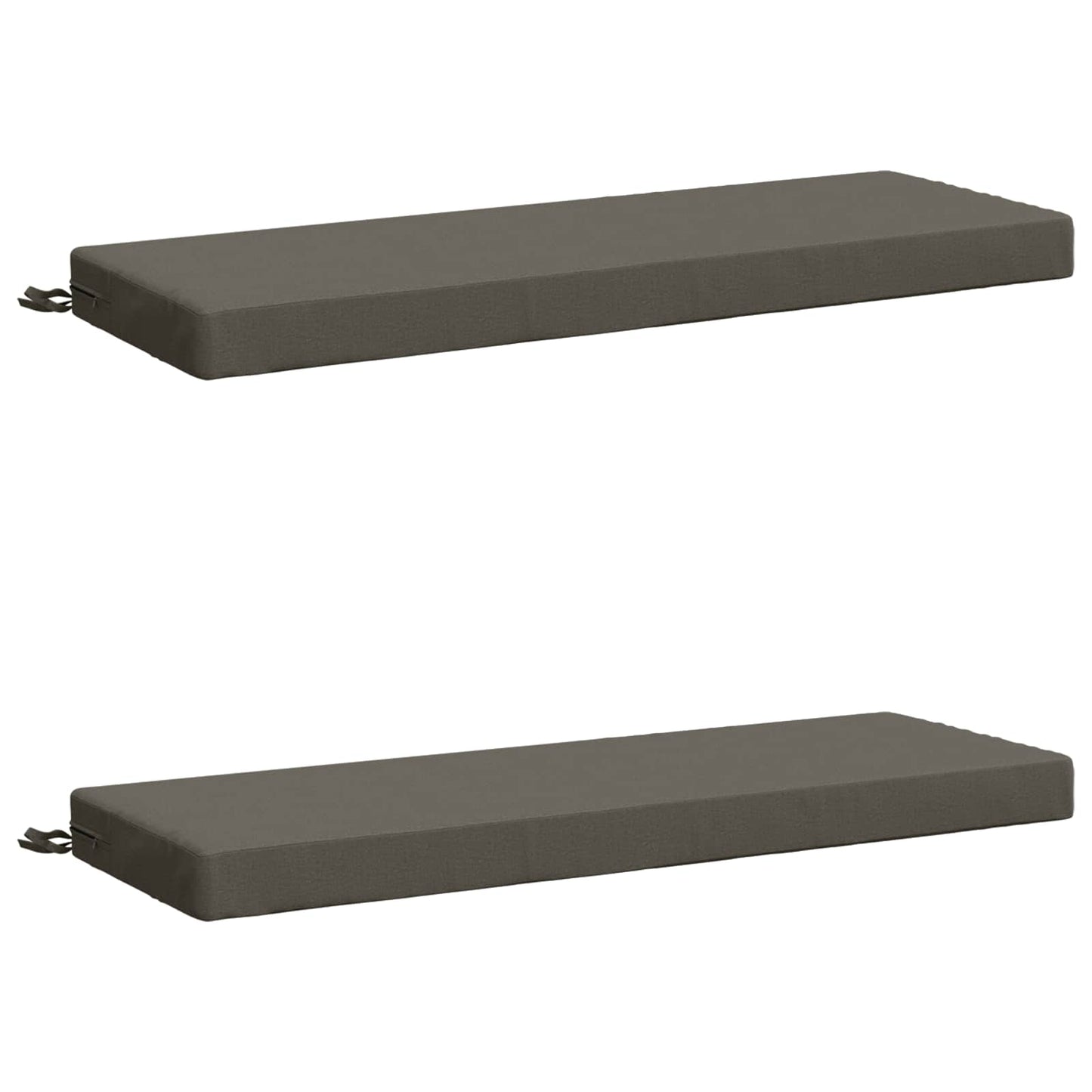 vidaXL 2-Piece Bench Cushions SOEST 2 pcs 100% Polyester Grey
