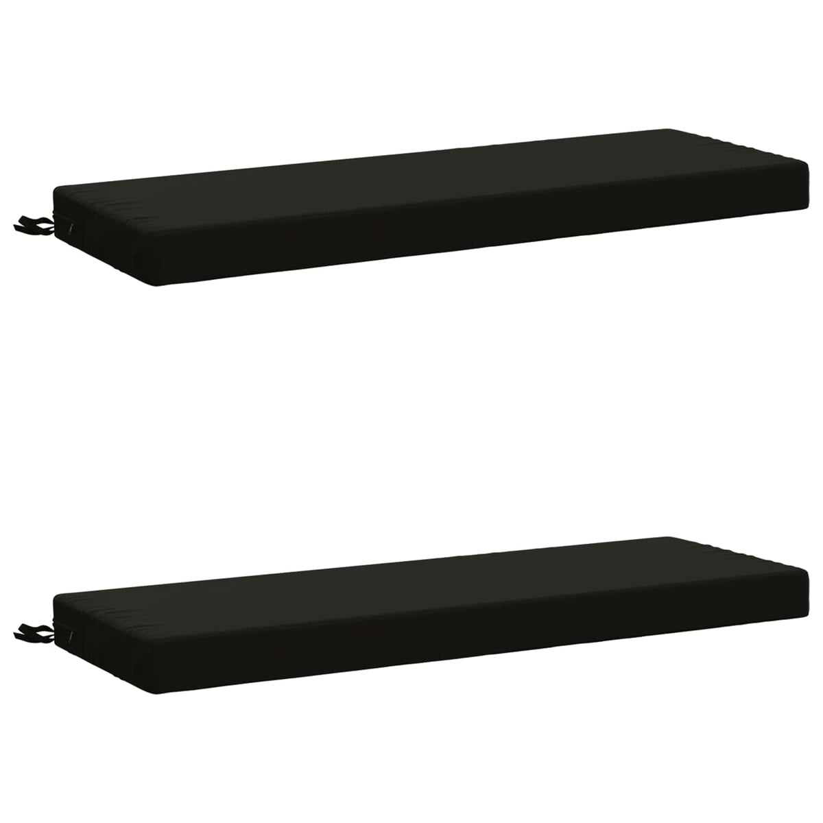 vidaXL 2-Piece Bench Cushions SOEST 2 pcs 100% Polyester Black